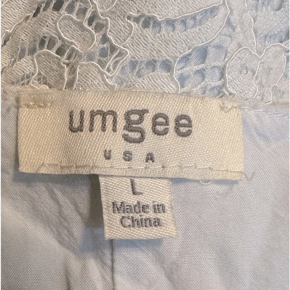 Umgee‎ Women's Floral Embroidered Lace Overlay Tunic Mini Dress Size Large - Picture 4 of 5